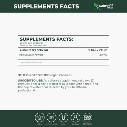NaturaVia Made Moringa Leaf Extract