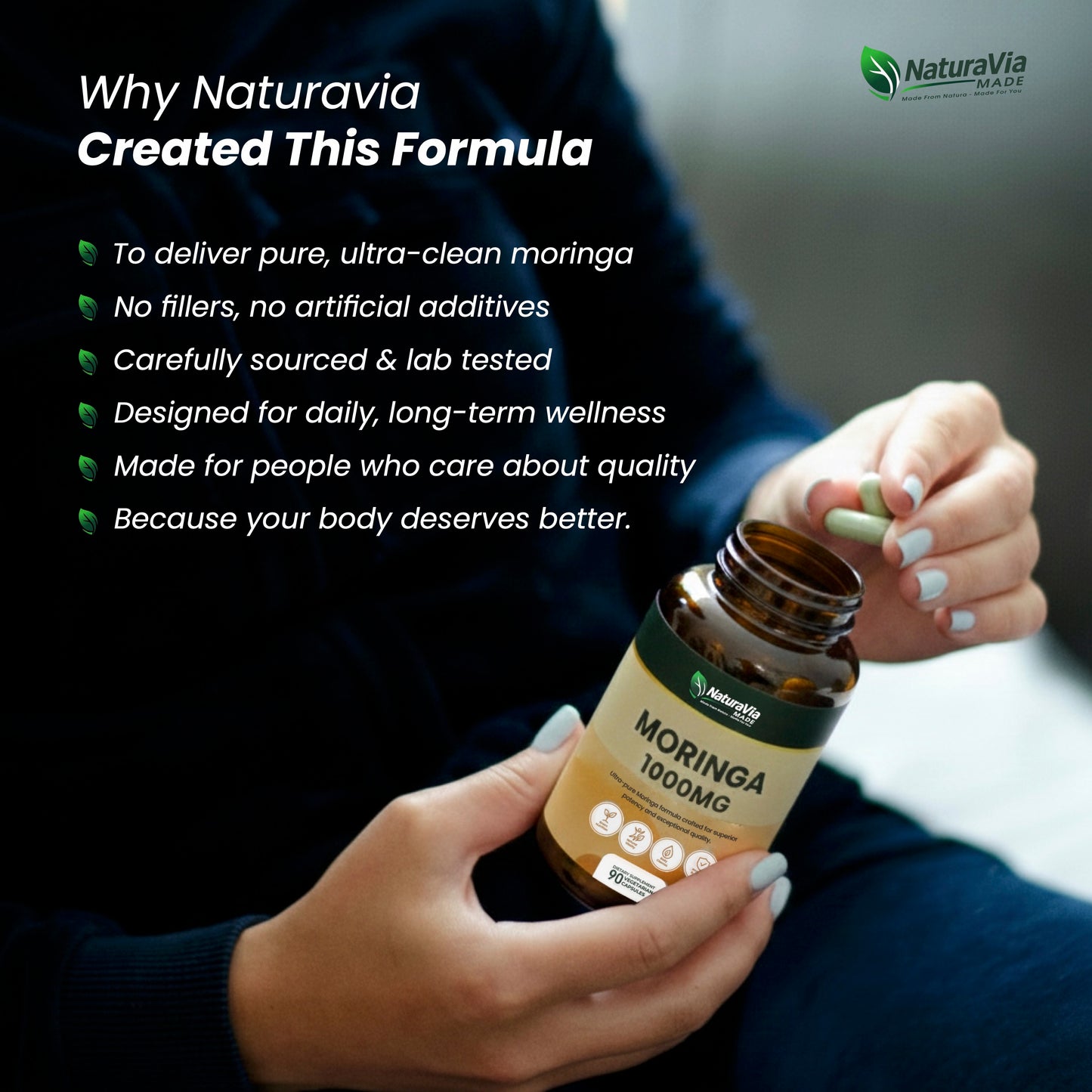 NaturaVia Made Moringa Leaf Extract