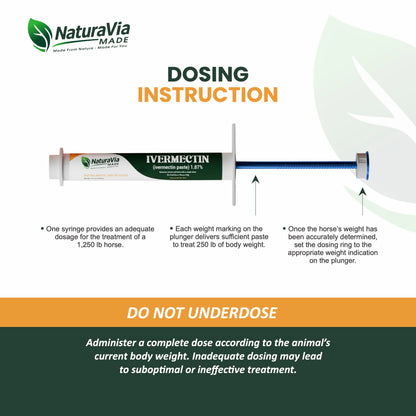 NaturaVia Made Ivermectin Horse Paste 1.87% (3-Pack)