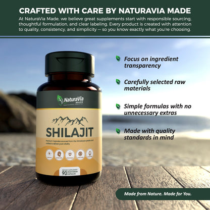 NaturaVia Made Shilajit Vitality Capsules
